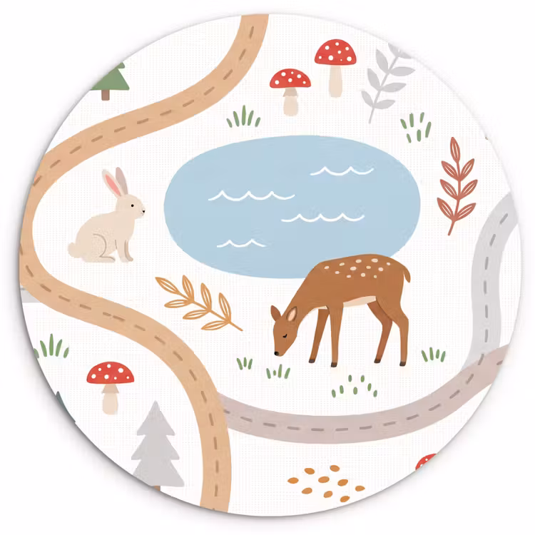 Forexbild Rund - Tiere – Wald – Illustration — 1