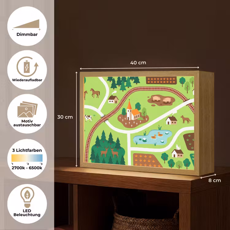 Nachtlicht Kinder - Landschaft – Tiere – Illustration — 10