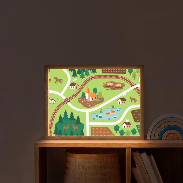 Nachtlicht Kinder - Landschaft – Tiere – Illustration — 2