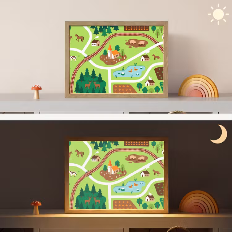 Nachtlicht Kinder - Landschaft – Tiere – Illustration — 6