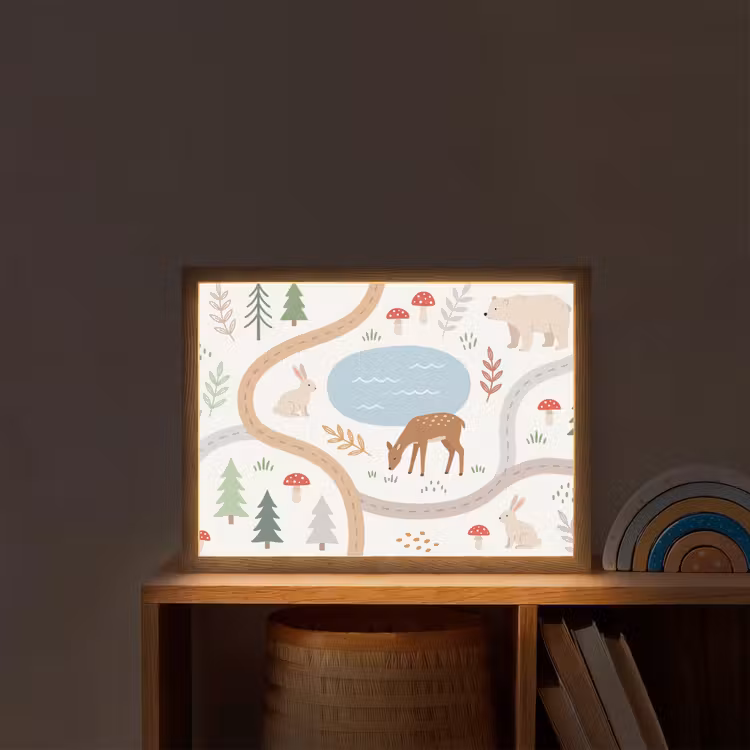 Nachtlicht Kinder - Tiere – Wald – Illustration — 2