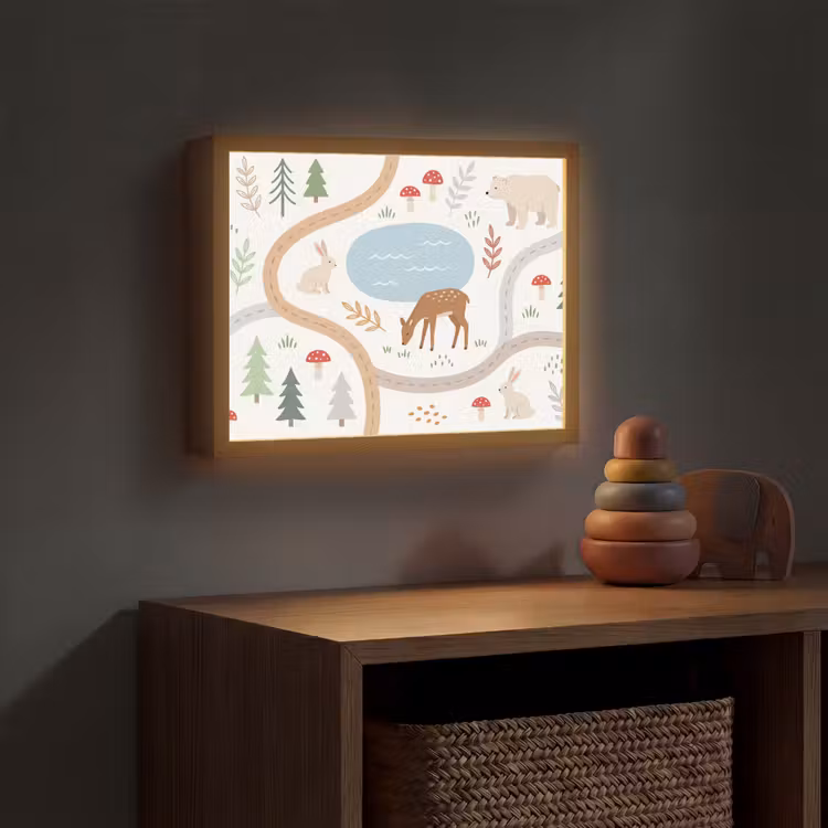 Nachtlicht Kinder - Tiere – Wald – Illustration — 4
