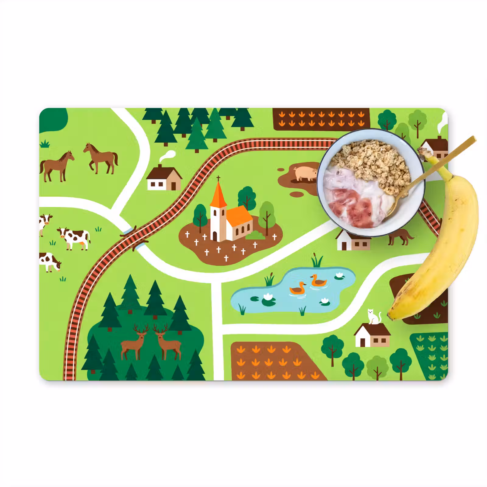 Tischset - 6 Stück - Landschaft – Tiere – Illustration — 1