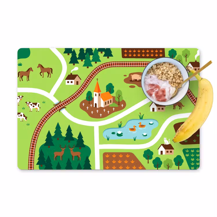 Tischset - 6 Stück - Landschaft – Tiere – Illustration — 1