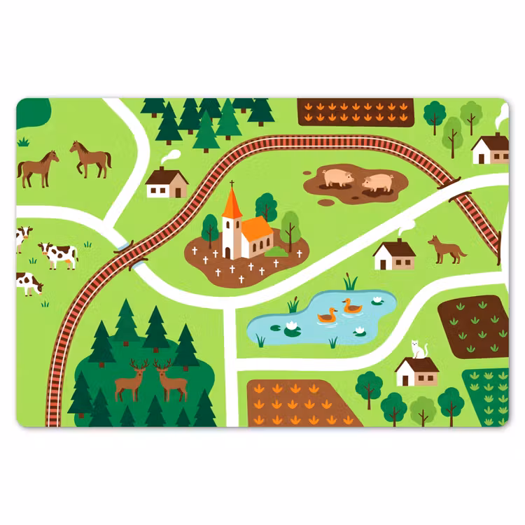 Tischset - 6 Stück - Landschaft – Tiere – Illustration — 6