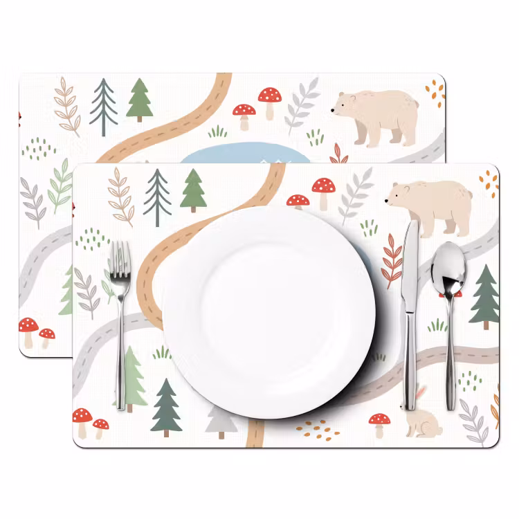 Tischset - 6 Stück - Tiere – Wald – Illustration — 2