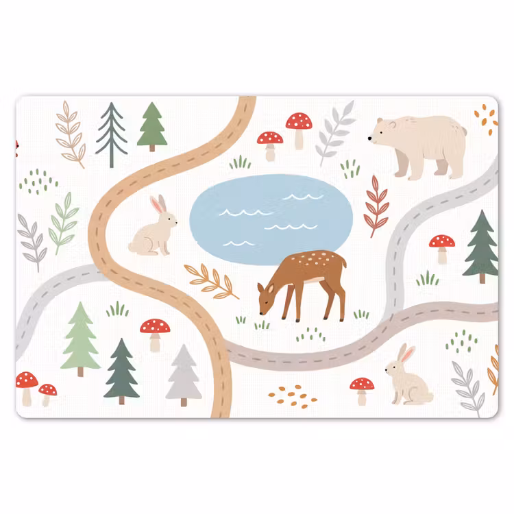 Tischset - 6 Stück - Tiere – Wald – Illustration — 6