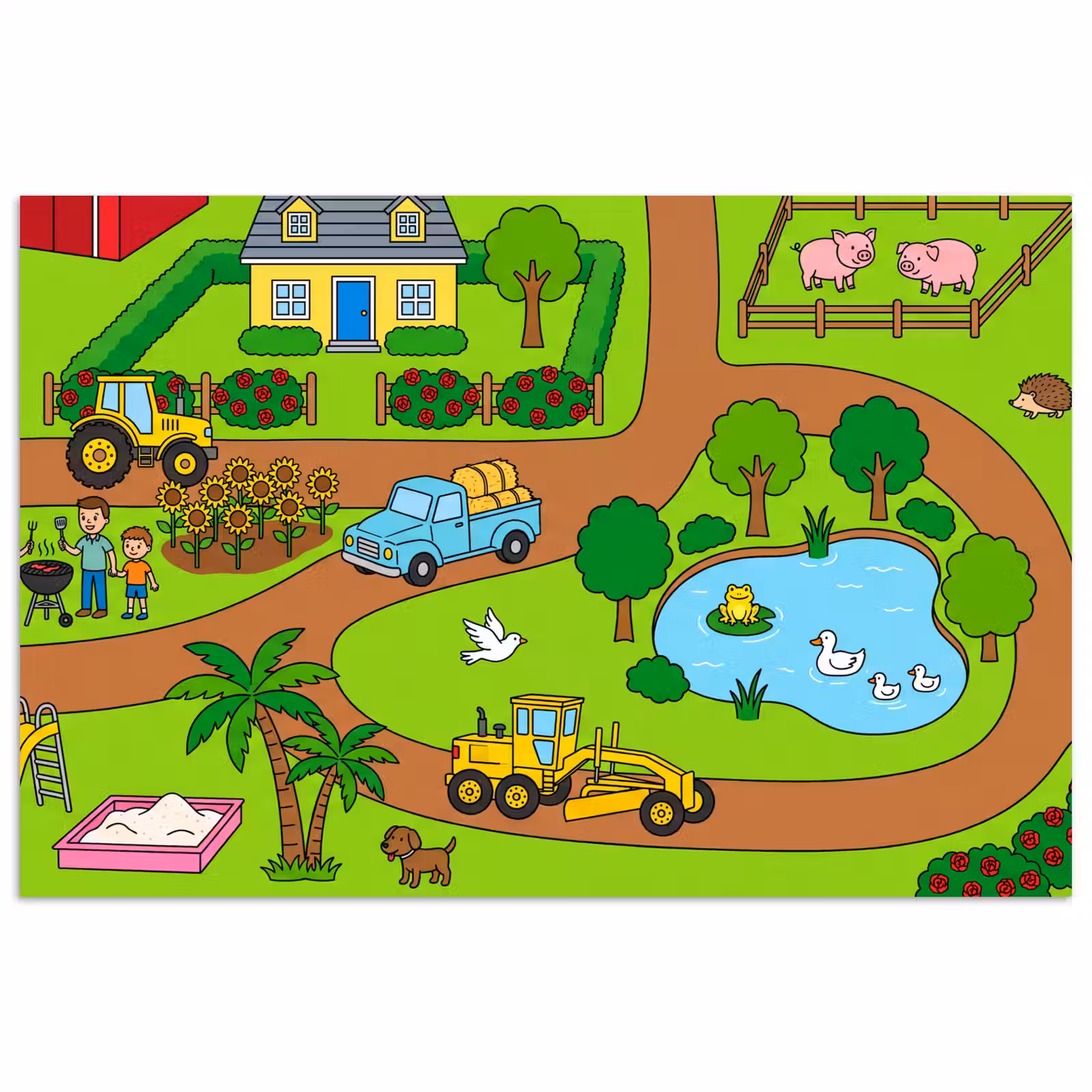 Poster - Landleben – Tiere – Cartoon — 1
