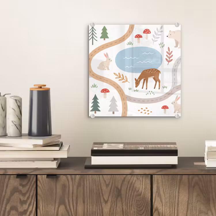 Glasbild - Tiere – Wald – Illustration — 2