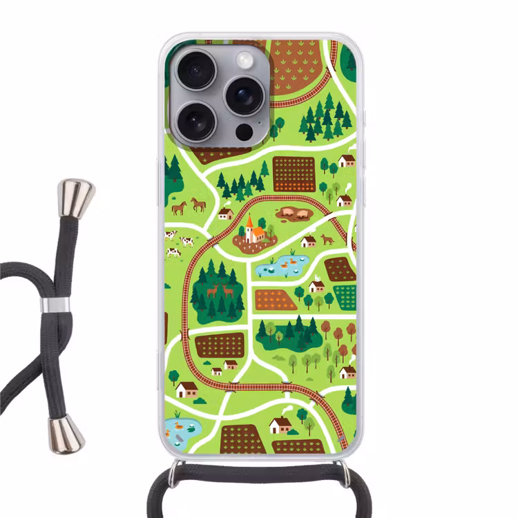 Handyhülle mit Band - Landschaft – Tiere – Illustration — 1