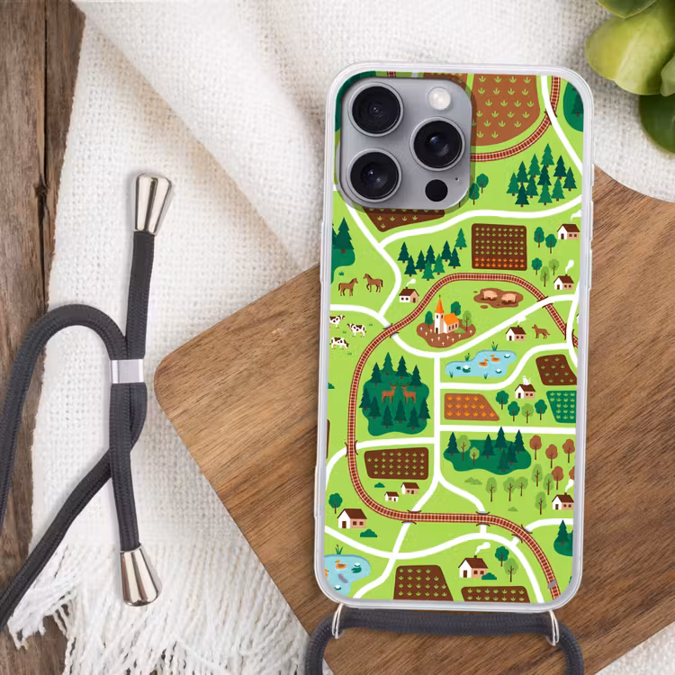 Handyhülle mit Band - Landschaft – Tiere – Illustration — 3
