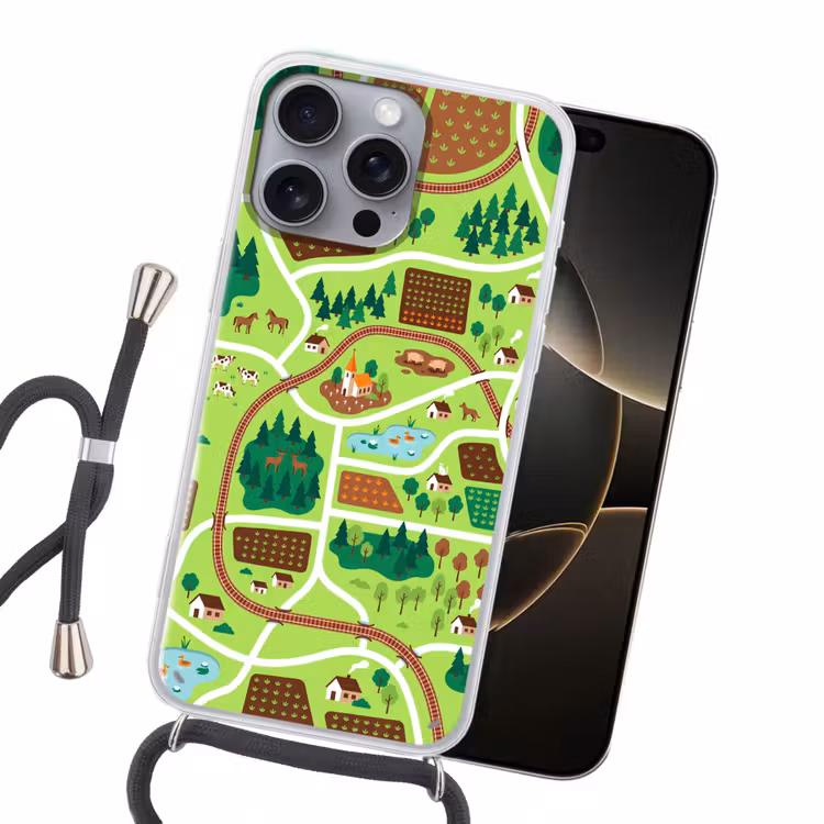 Handyhülle mit Band - Landschaft – Tiere – Illustration — 5