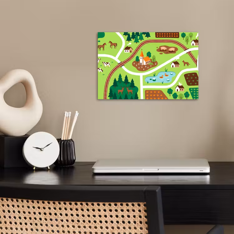 Poster - Landschaft – Tiere – Illustration — 2