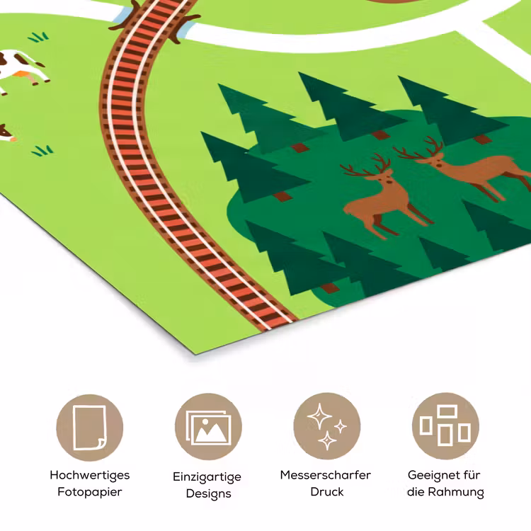 Poster - Landschaft – Tiere – Illustration — 5