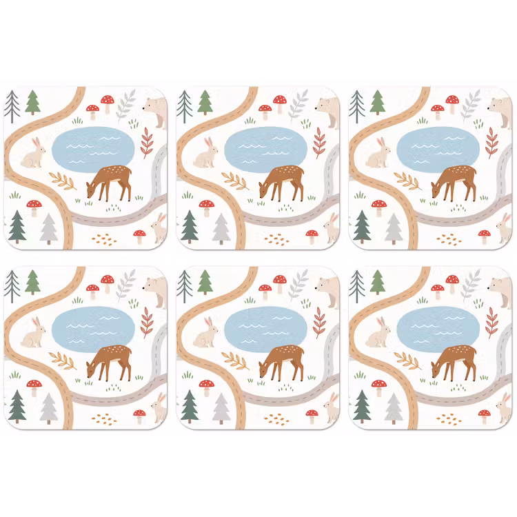 Untersetzer - Tiere – Wald – Illustration — 1