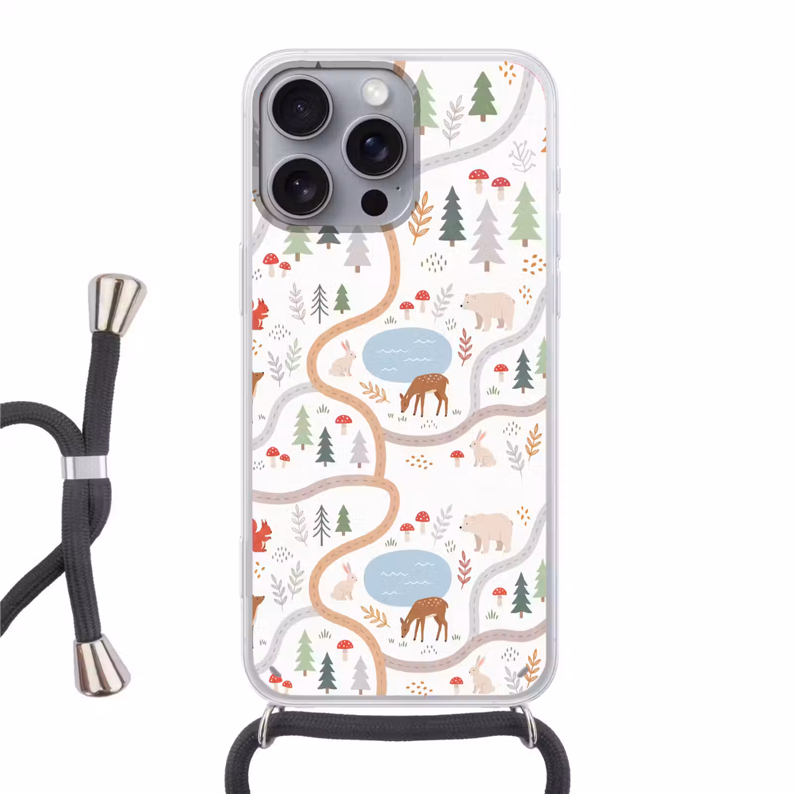 Handyhülle mit Band - Tiere – Wald – Illustration — 1