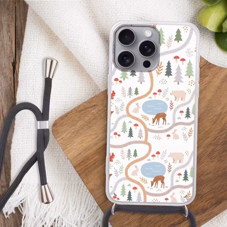 Handyhülle mit Band - Tiere – Wald – Illustration — 3