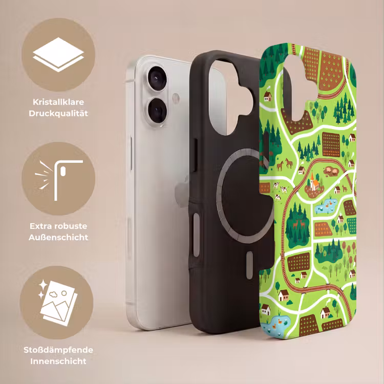 Handyhülle Toughcase - Landschaft – Tiere – Illustration — 3