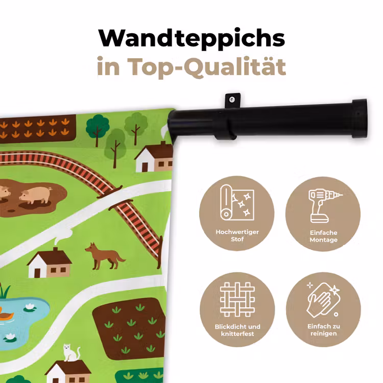 Wandteppich - Landschaft – Tiere – Illustration — 7