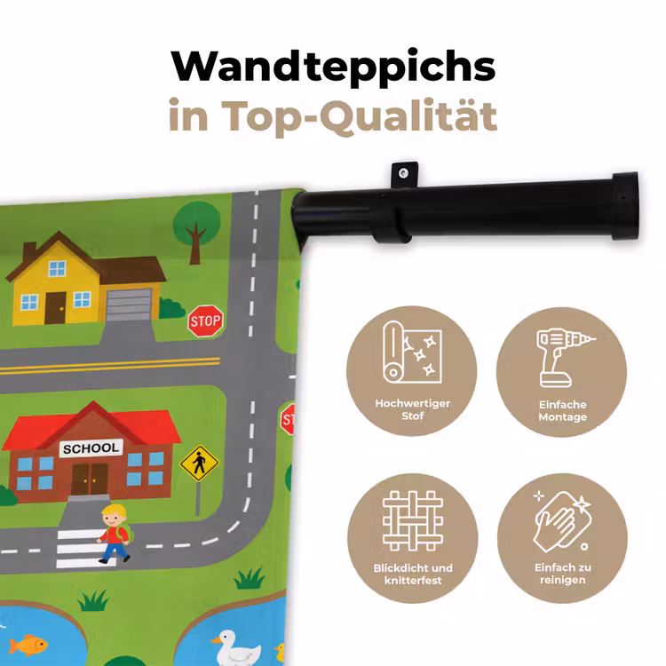 Wandteppich - Stadt – Straßen – Karikatur — 7