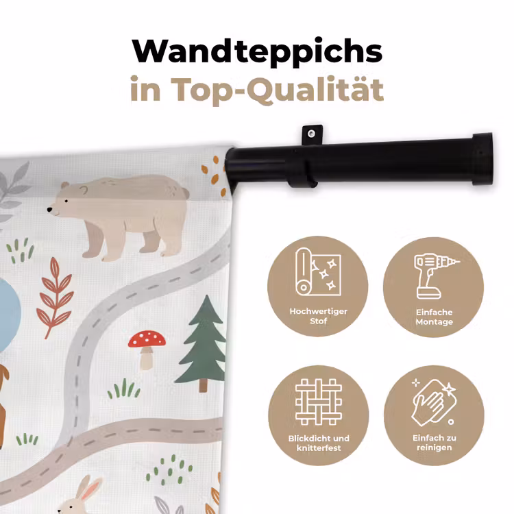Wandteppich - Tiere – Wald – Illustration — 7
