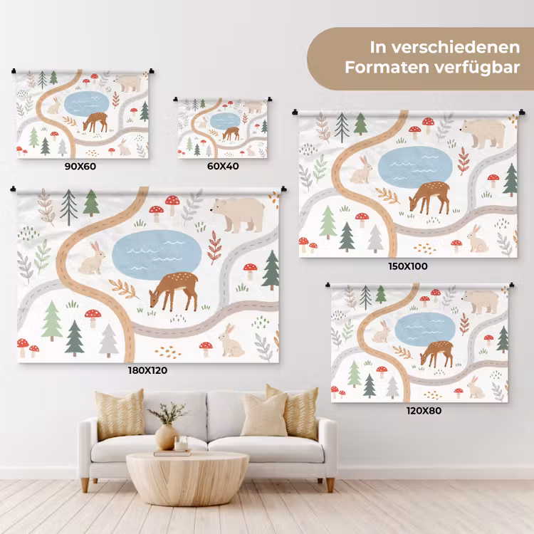 Wandteppich - Tiere – Wald – Illustration — 8