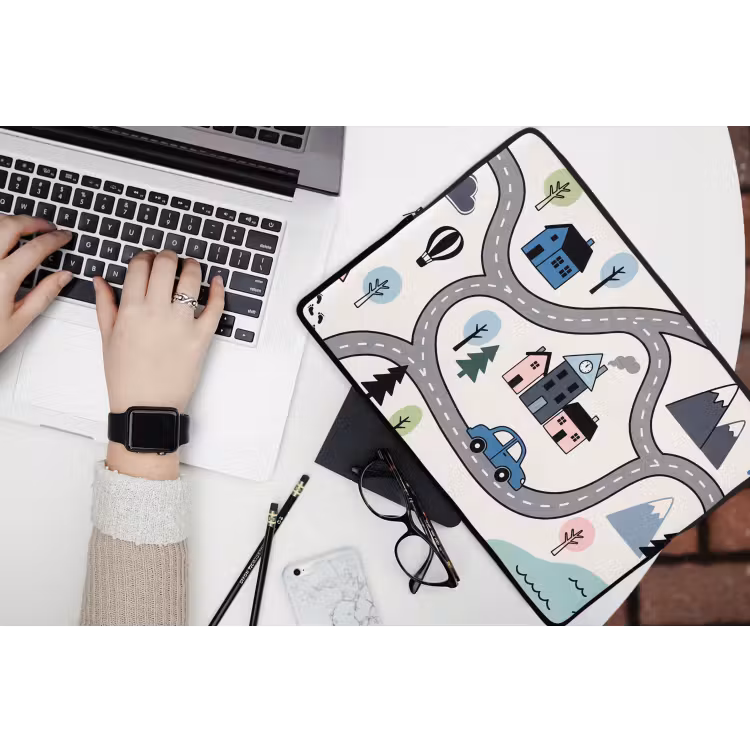 Laptop hülle - Karte – Stadt – Kinderfreundlich — 3