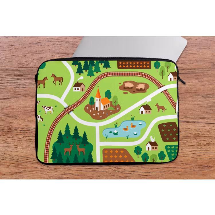 Laptop hülle - Landschaft – Tiere – Illustration — 2