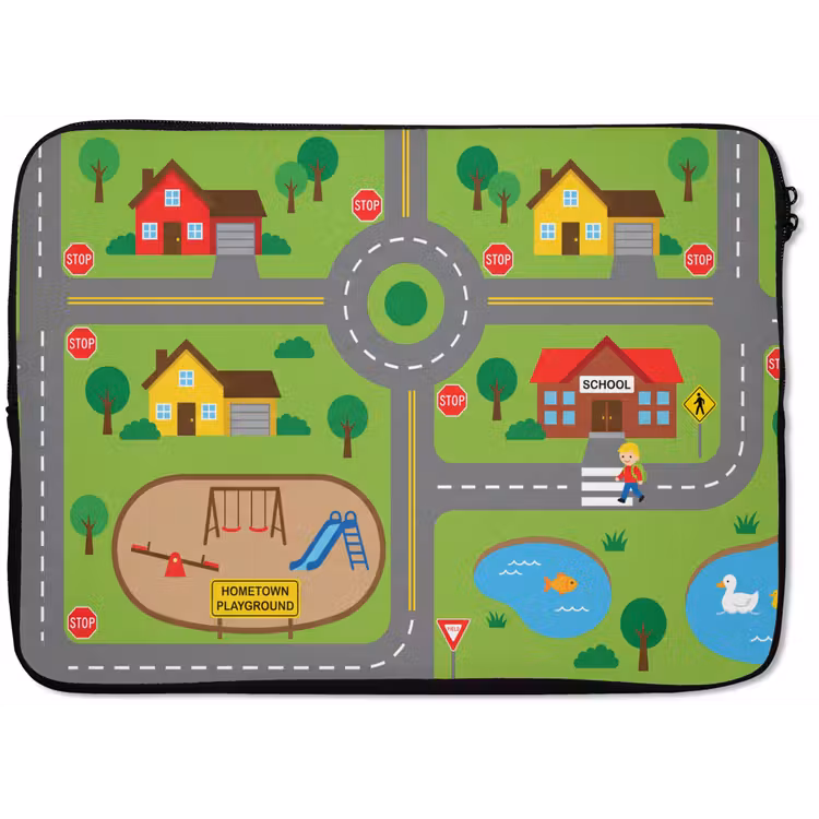 Laptop hülle - Stadt – Straßen – Karikatur — 1