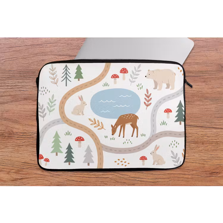 Laptop hülle - Tiere – Wald – Illustration — 2