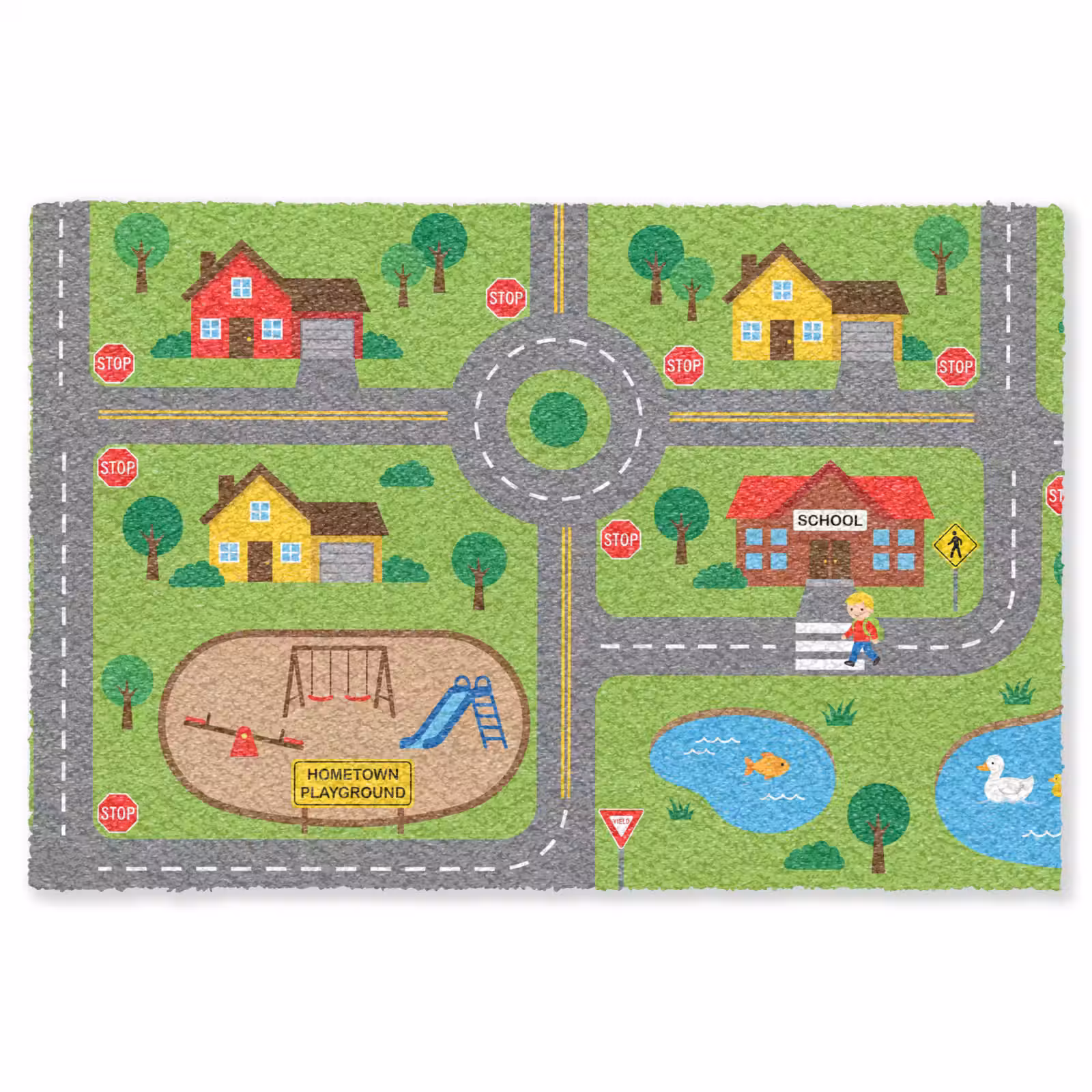 Teppich - Stadt – Straßen – Karikatur — 1