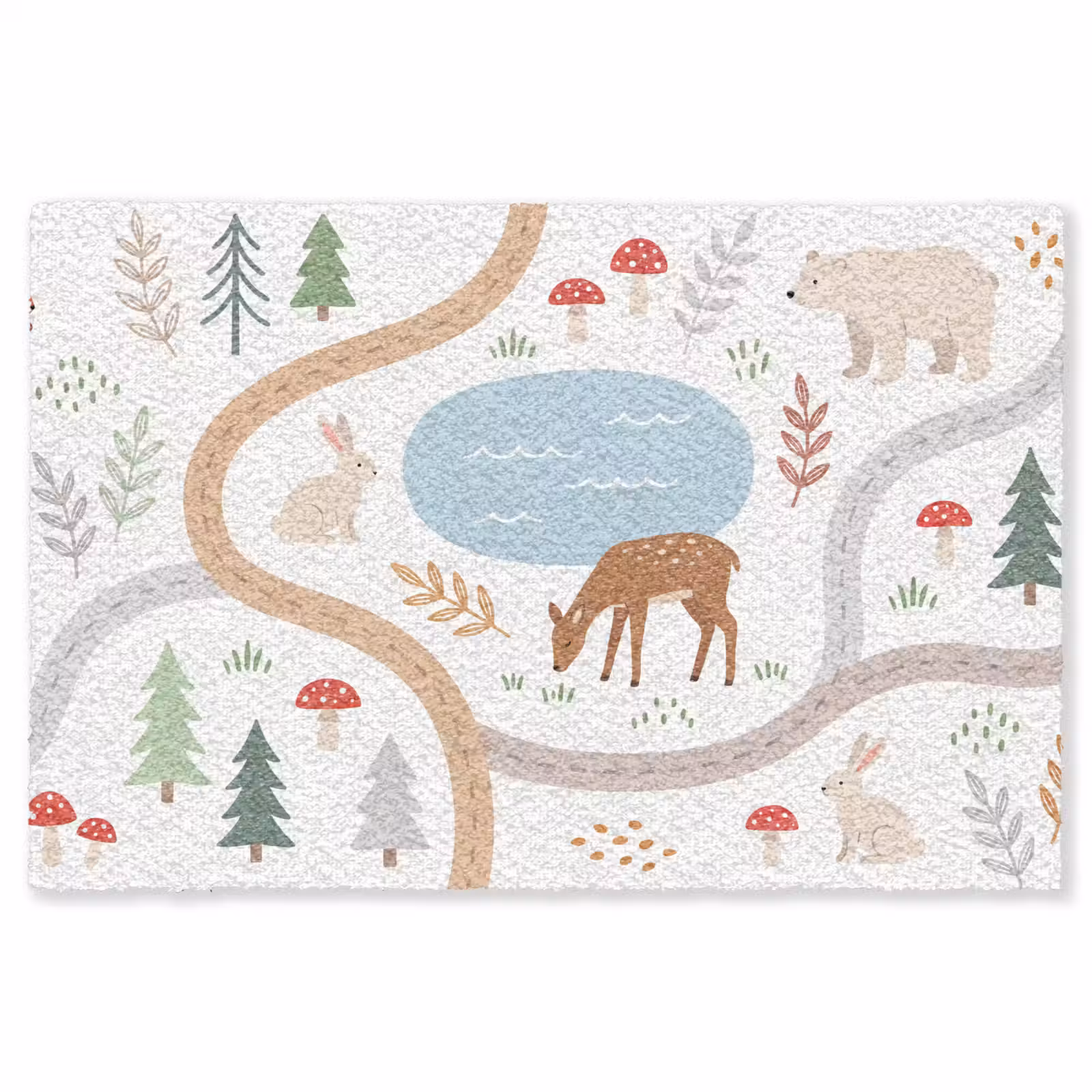 Teppich - Tiere – Wald – Illustration — 1