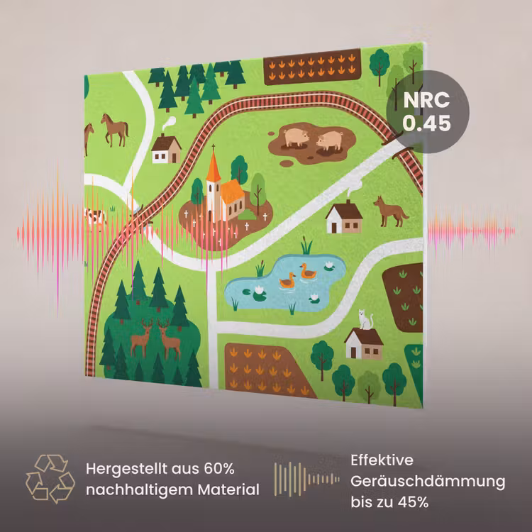 Akustikbild - Landschaft – Tiere – Illustration — 3