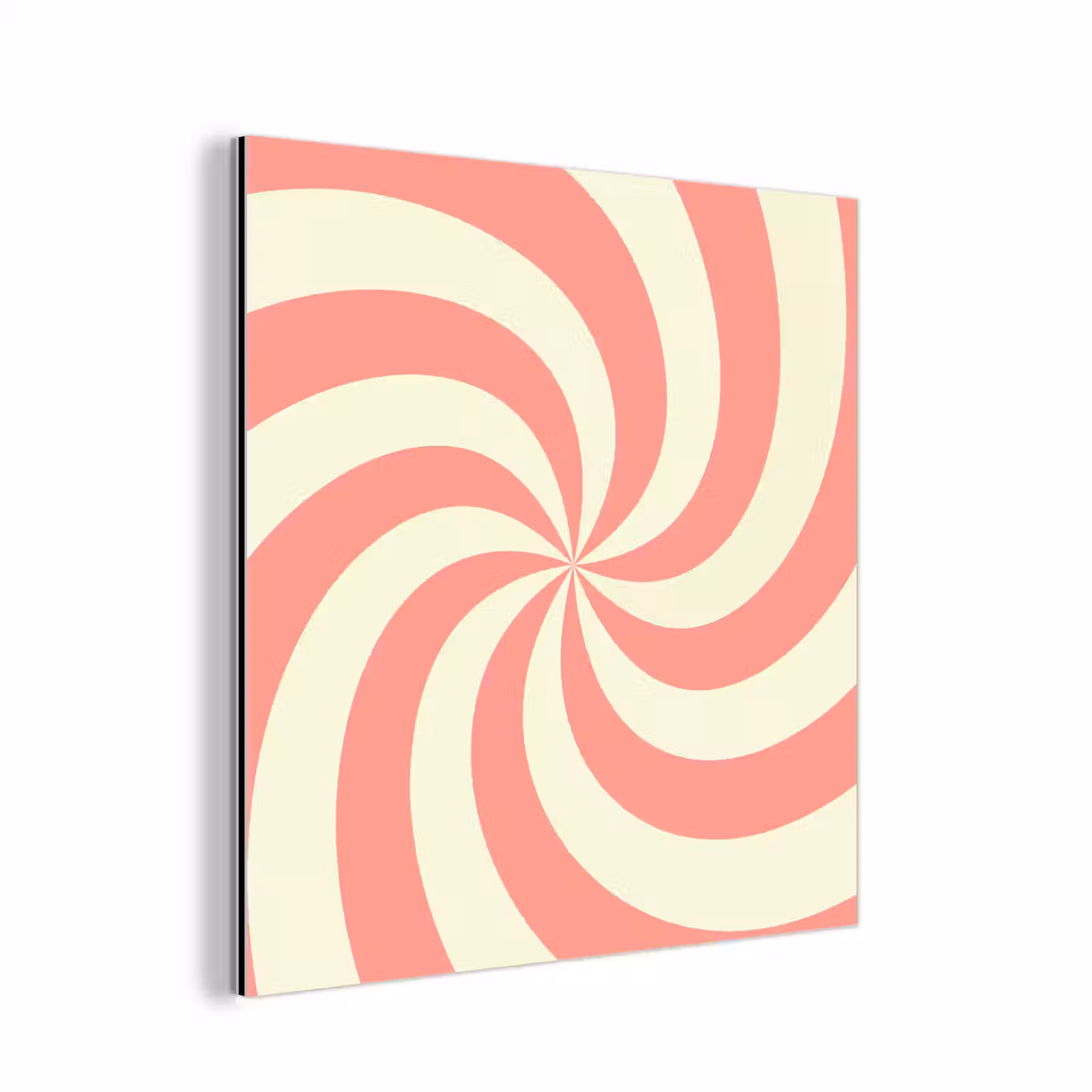 Alu-Dibond-Bild - Spirale – Muster – Abstrakt – Rosa – Beige — 1