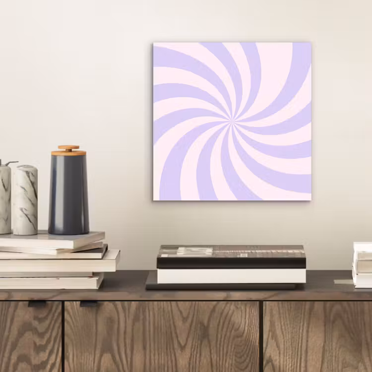 Alu-Dibond-Bild - Muster – Spirale – Abstrakt – Modern – Lila-Rosa — 2