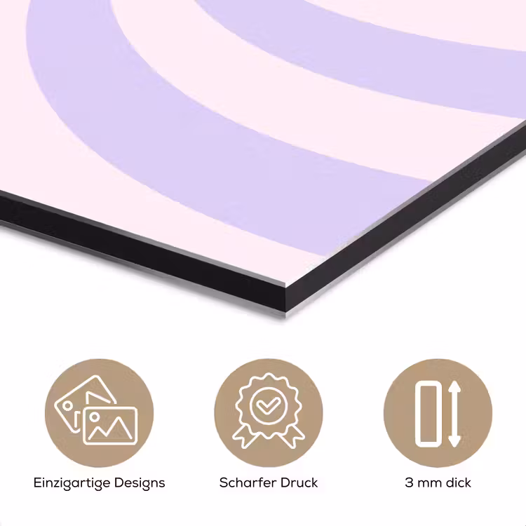 Alu-Dibond-Bild - Muster – Spirale – Abstrakt – Modern – Lila-Rosa — 7