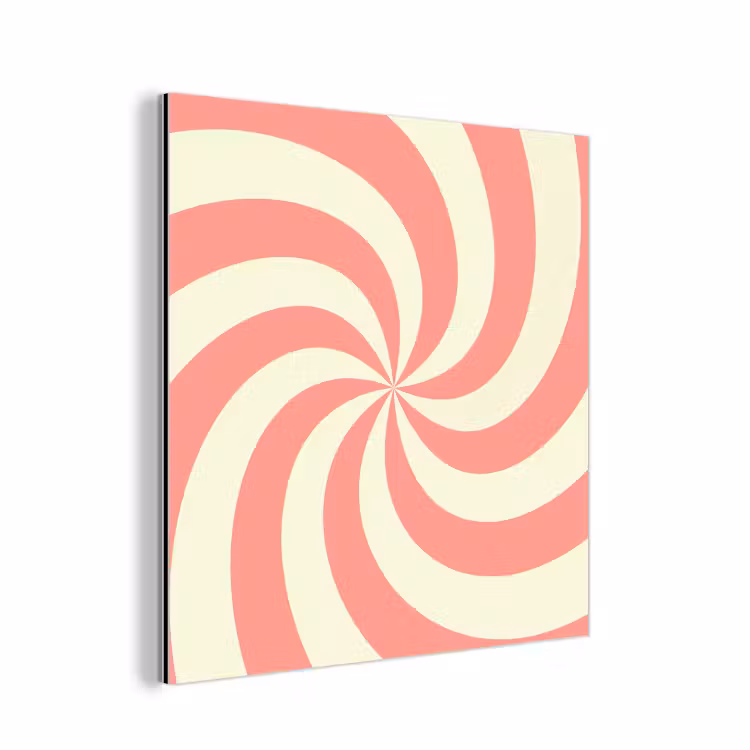 Alu-Dibond-Bild - Spirale – Muster – Abstrakt – Rosa – Beige — 1