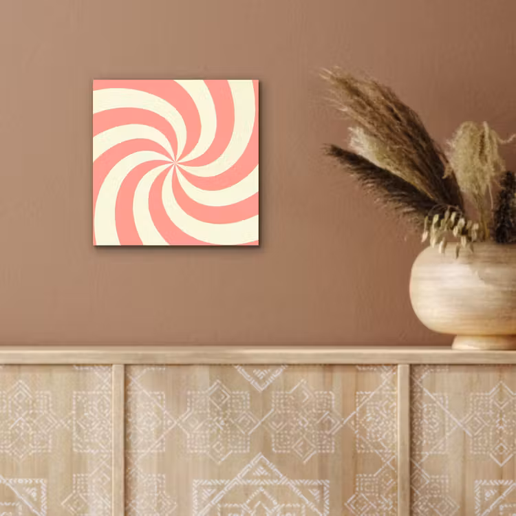 Alu-Dibond-Bild - Spirale – Muster – Abstrakt – Rosa – Beige — 5