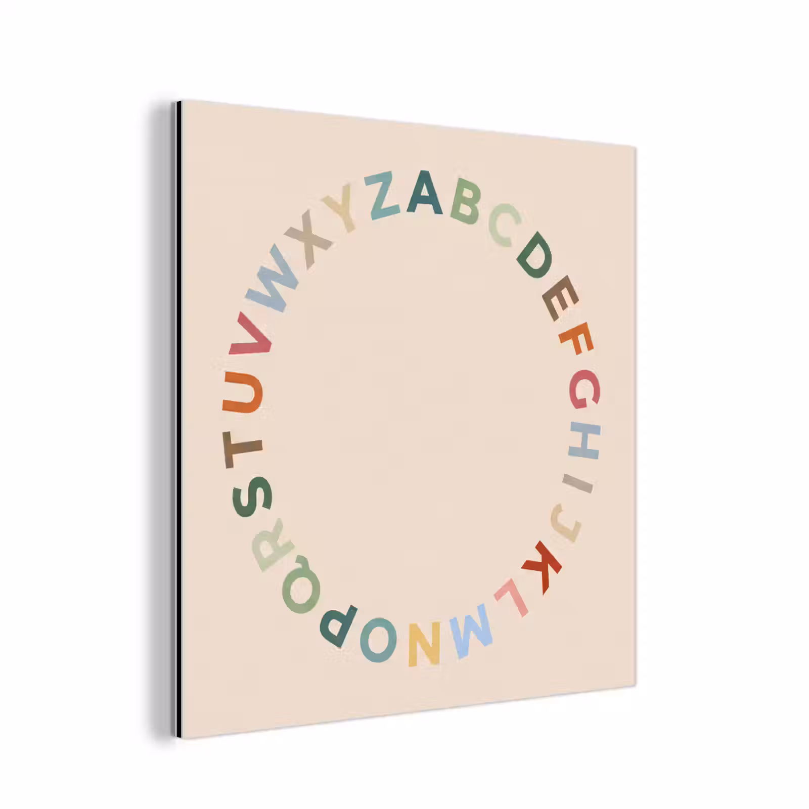 Alu-Dibond-Bild - Alphabet – Kreis – Bildung – Spielerisch – Farbenfroh — 1