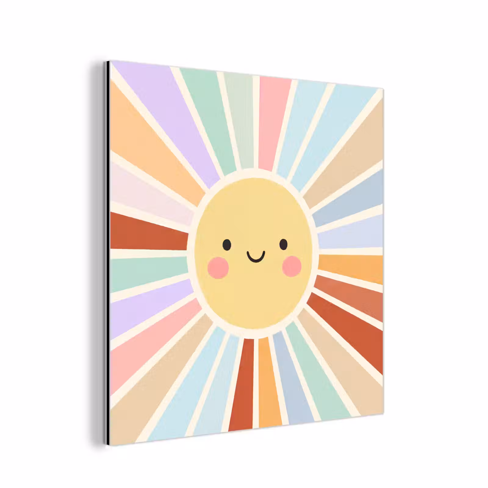 Alu-Dibond-Bild - Sonne – Strahlen – Fröhlich – Bunt – Abstrakt — 1