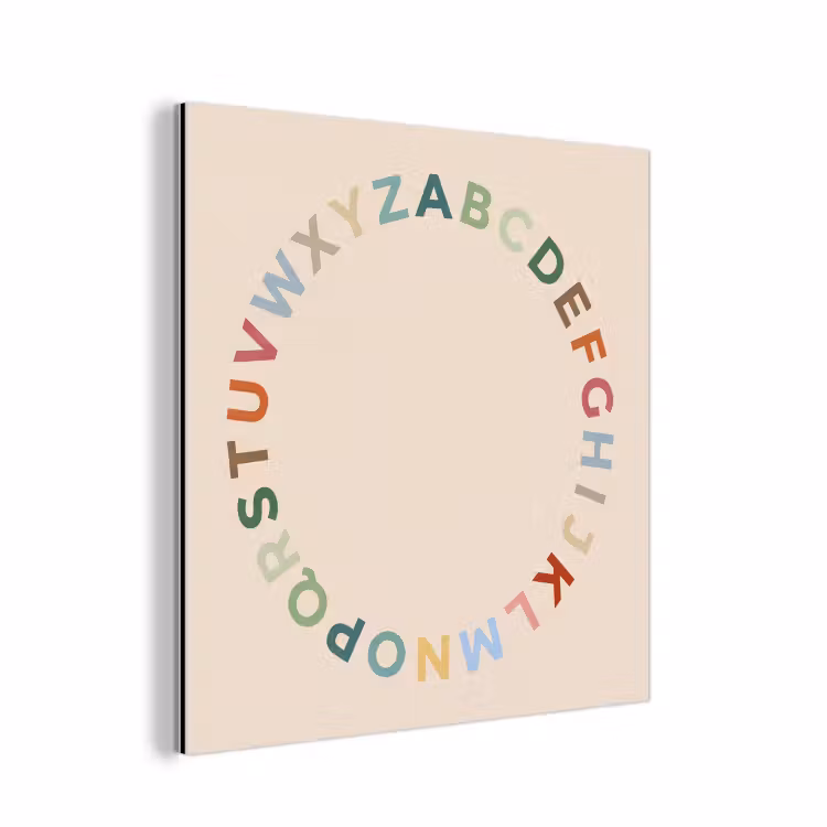 Alu-Dibond-Bild - Alphabet – Kreis – Bildung – Spielerisch – Farbenfroh — 1