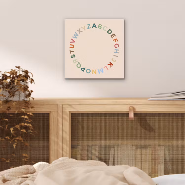 Alu-Dibond-Bild - Alphabet – Kreis – Bildung – Spielerisch – Farbenfroh — 4