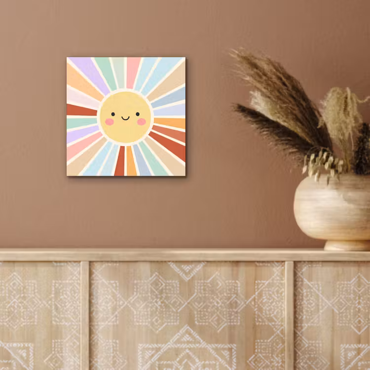Alu-Dibond-Bild - Sonne – Strahlen – Fröhlich – Bunt – Abstrakt — 5