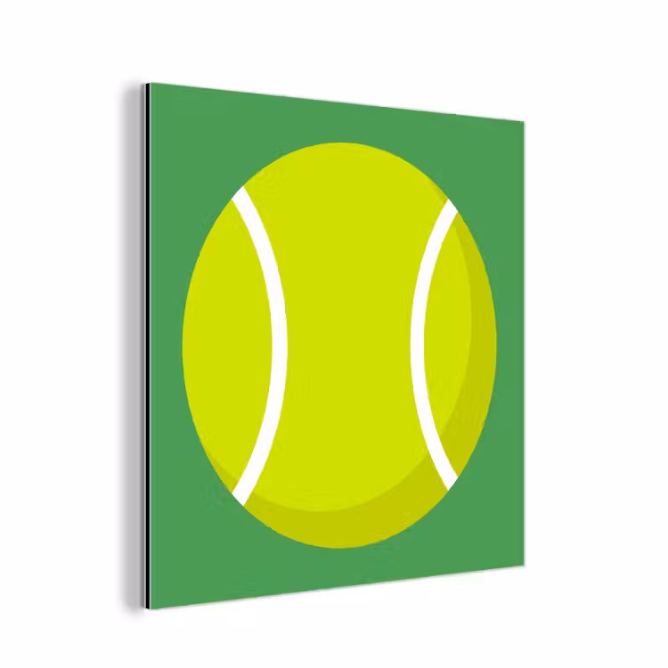 Alu-Dibond-Bild - Ball – Gelb – Sport – Grün – Illustration — 1