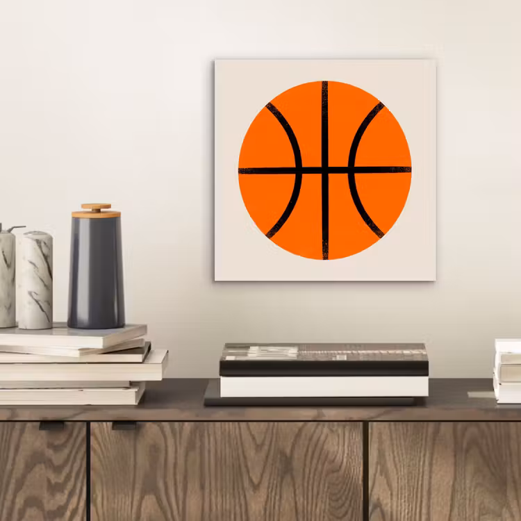 Alu-Dibond-Bild - Basketball – Ball – Sport – Illustration – Orange — 2