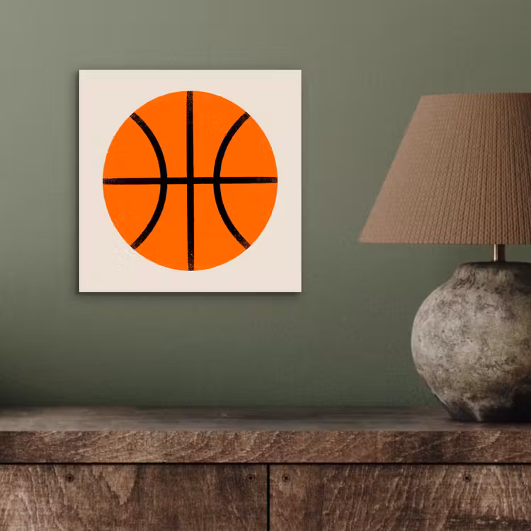 Alu-Dibond-Bild - Basketball – Ball – Sport – Illustration – Orange — 3