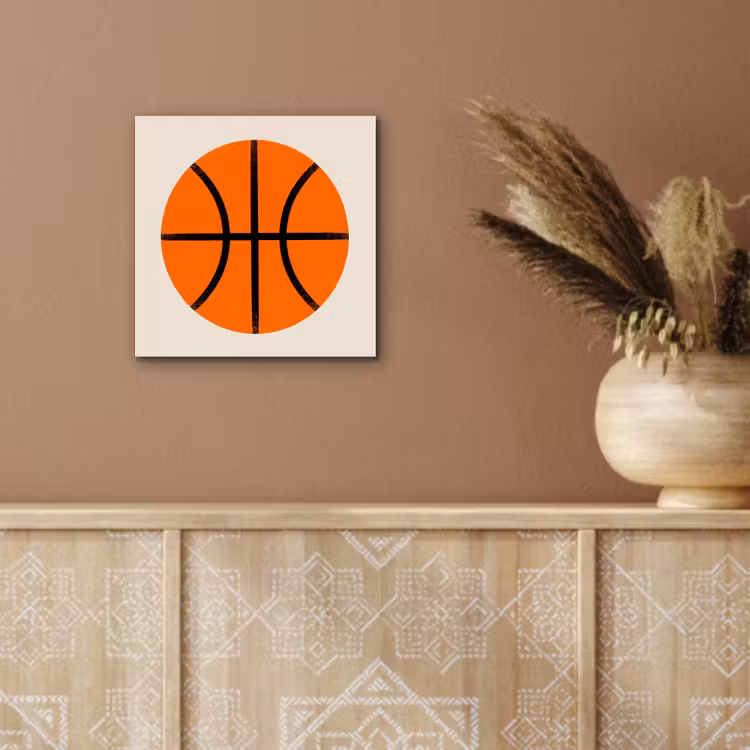 Alu-Dibond-Bild - Basketball – Ball – Sport – Illustration – Orange — 5