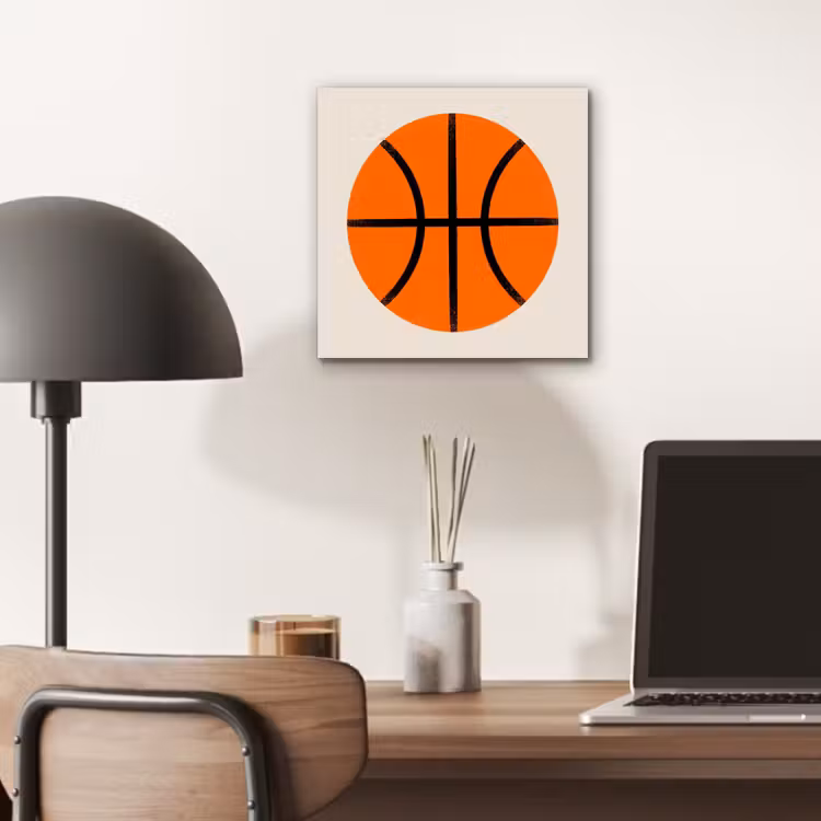 Alu-Dibond-Bild - Basketball – Ball – Sport – Illustration – Orange — 6