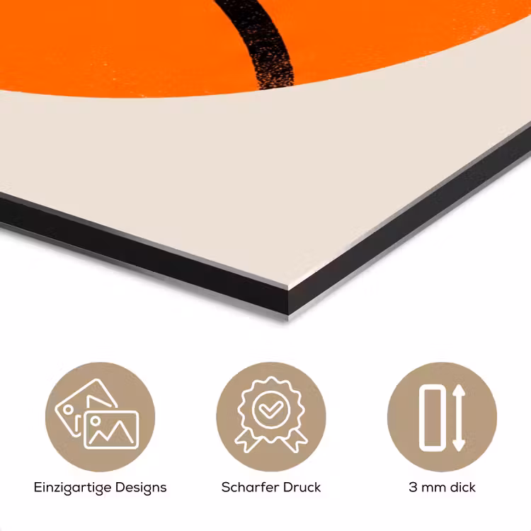 Alu-Dibond-Bild - Basketball – Ball – Sport – Illustration – Orange — 7