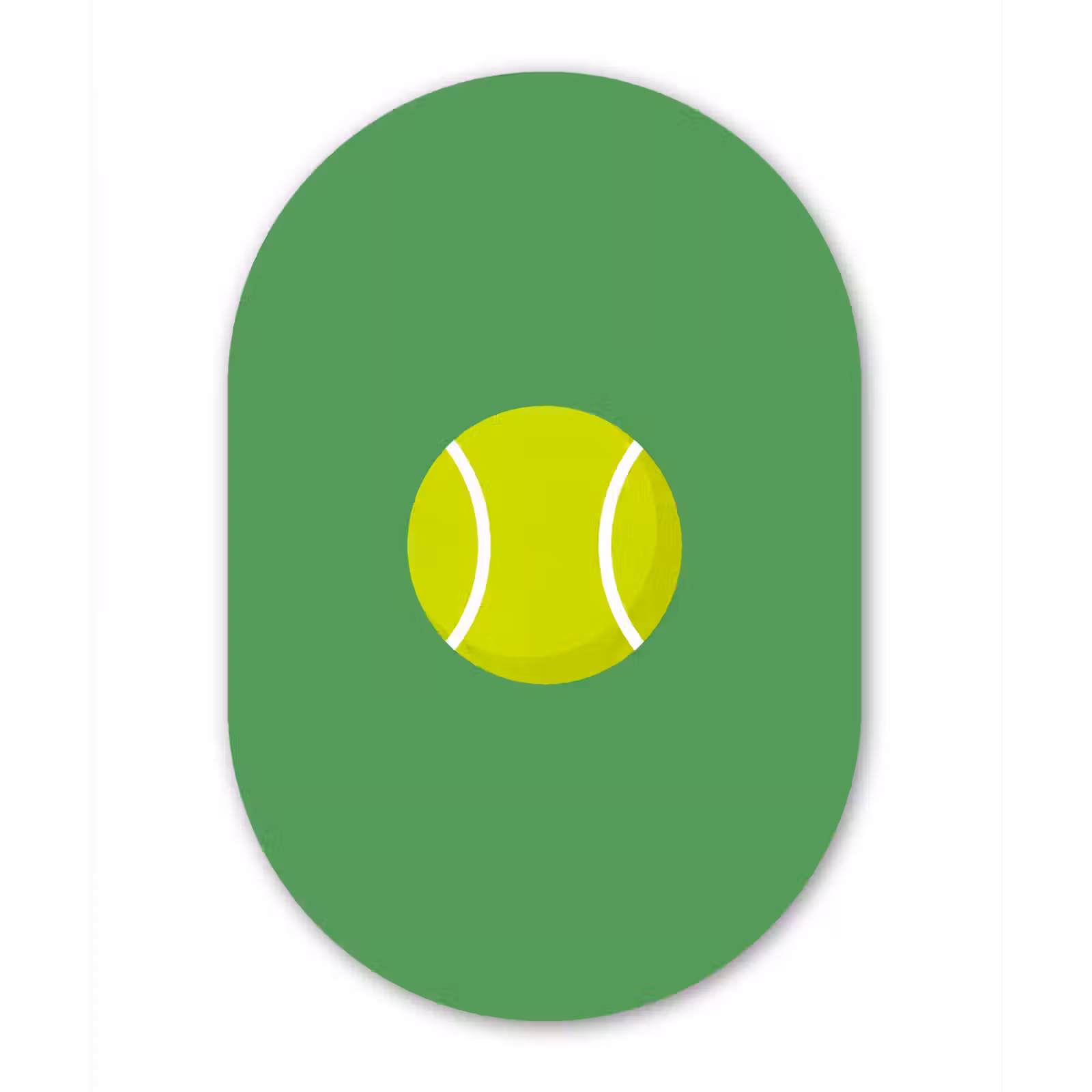 Alu-Dibond-Bild Oval - Ball – Gelb – Sport – Grün – Illustration — 1